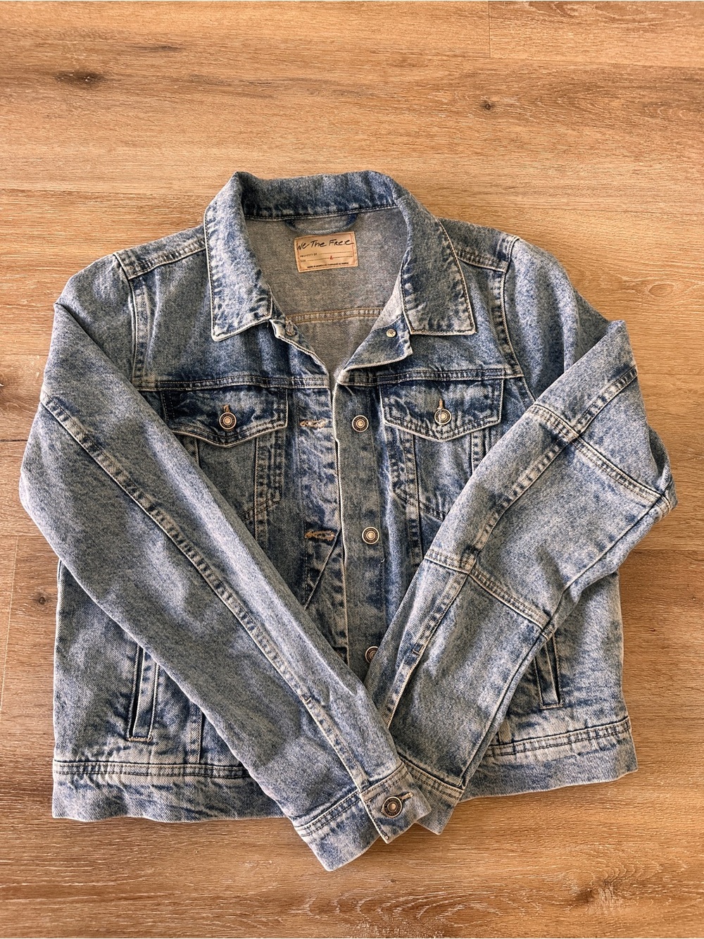 We The Free Light Blue Denim Jean Jacket